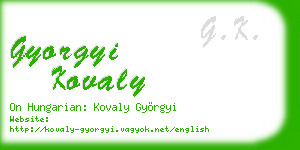 gyorgyi kovaly business card
